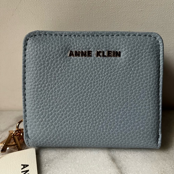 Anne Klein Light Blue and Tan Wallet - Picture 1 of 15